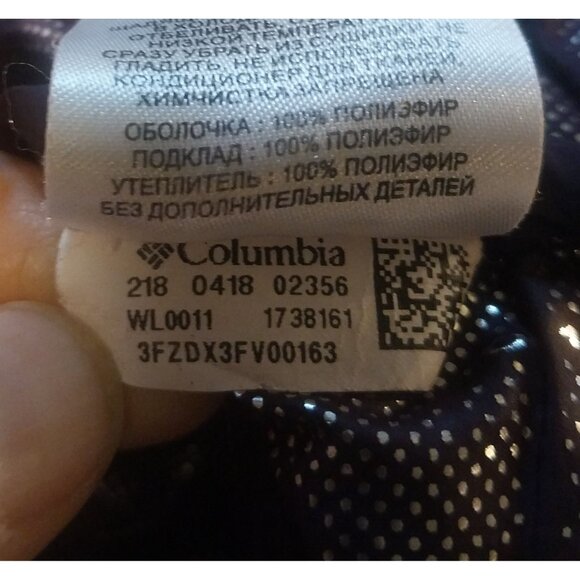 Columbia Womens Omni-Heat Hooded Puffer Coat XS Purple Polyester Cozycore - Picture 6 of 7